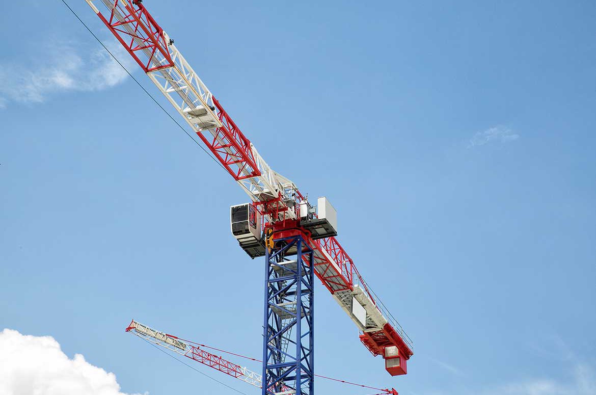 Строительные тн. Башня крана. Кран КБСМ. Construction Crane.